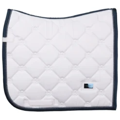 Zadeldek Equestrian Stockholm White Blue Meadow Wit-blauw