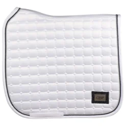 Zadeldek QHP Glitz Wit-donkerblauw