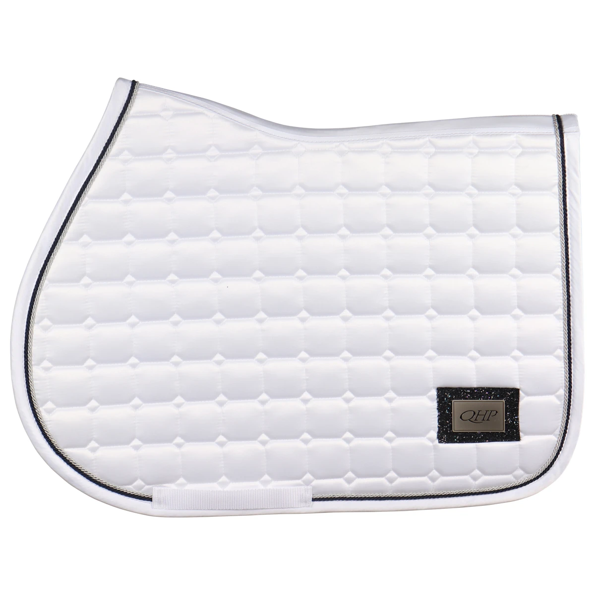 Zadeldek QHP Glitz Wit-donkerblauw 3 Zadeldek QHP Glitz Wit-donkerblauw - Afbeelding 3