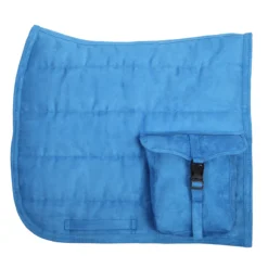 Zadeldek QHP Met Tasje Middenblauw