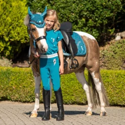 Zadeldek QHP Thunderbolt Blauw -Rij Gerei Verkoop zadeldek qhp thunderbolt blauw 1500x1500 185650